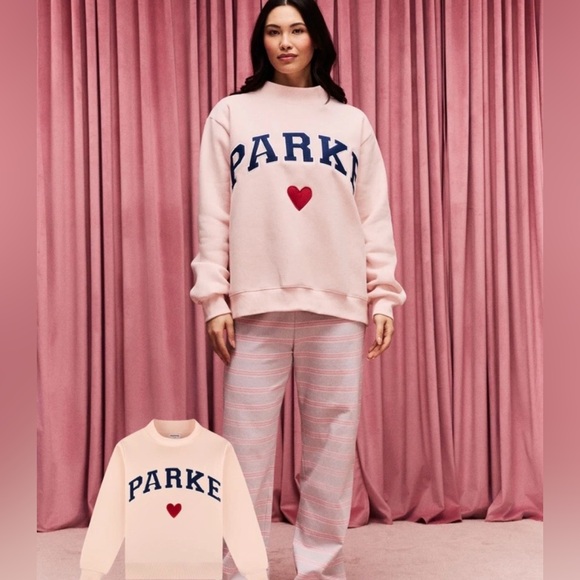 Parke Sweaters - Parke XXL Heart Varsity Mockneck Sweatshirt. 💕⚡️